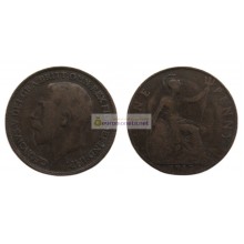 Великобритания 1 пенни 1917 год. Король Георг V