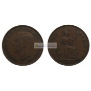 Великобритания 1 пенни 1944 год. Король Георг VI