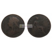 Великобритания 1 пенни 1901 год. Королева Виктория