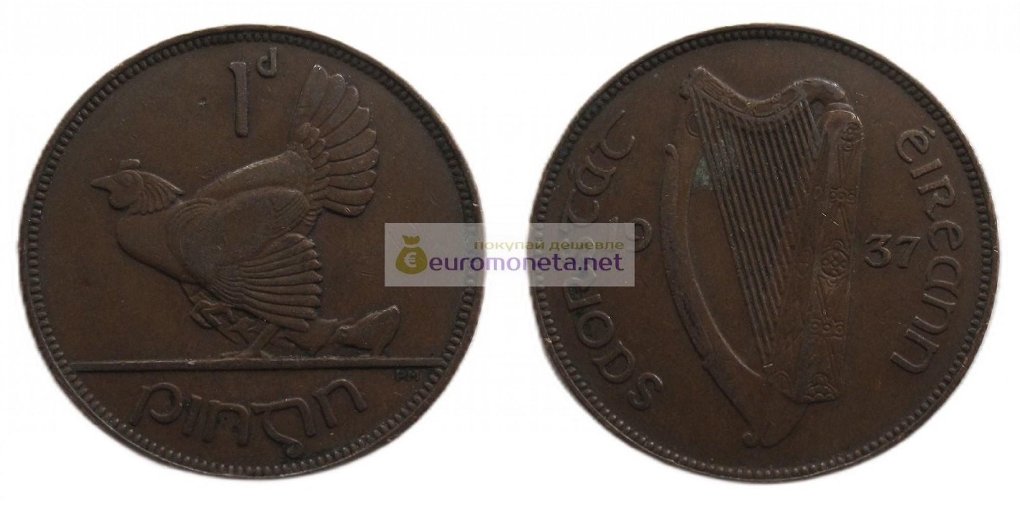 Ирландия (Ирландское Свободное государство) 1 пенни 1937 год