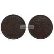 Норвегия 5 эре 1955 год Король Хокон VII