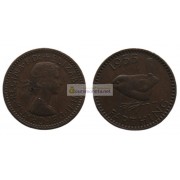 Великобритания 1 фартинг 1955 год. Королева Елизавета II
