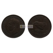 Великобритания 1 фартинг 1950 год. Король Георг VI