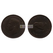 Великобритания 1 фартинг 1941 год. Король Георг VI