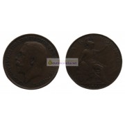 Великобритания 1 фартинг 1911 год. Король Георг V