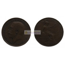 Великобритания 1 фартинг 1911 год. Король Георг V