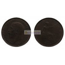 Великобритания 1 фартинг 1927 год. Король Георг V