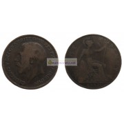 Великобритания 1 пенни 1917 год. Король Георг V