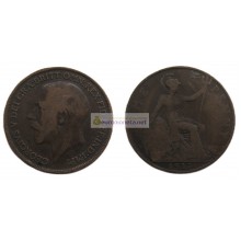 Великобритания 1 пенни 1917 год. Король Георг V