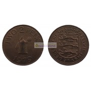 Гернси 2 пенса 1979 год. Королева Елизавета II