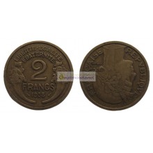 Франция Третья Республика 2 франка 1938 год