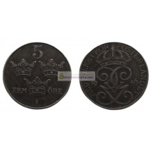 Швеция 5 эре 1946 год Король Густав V