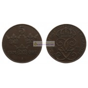 Швеция 5 эре 1942 год (бронза) Король Густав V
