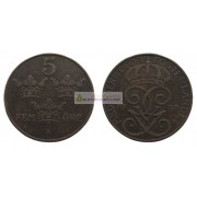 Швеция 5 эре 1930 год (бронза) Король Густав V