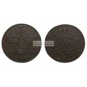 Швеция 5 эре 1919 год (бронза) Король Густав V