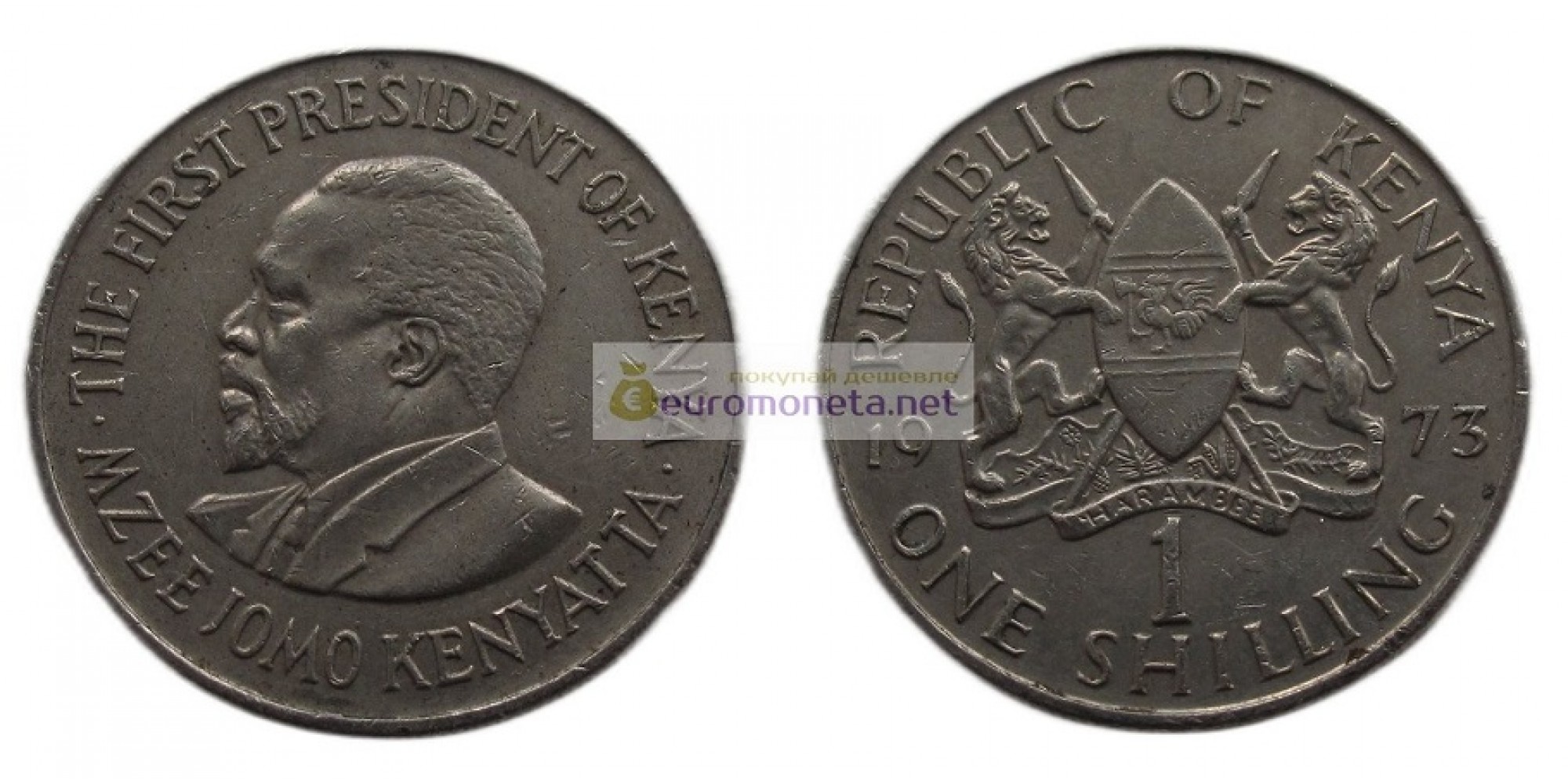 Республика  Кения 1 шиллинг 1973 год