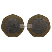 Иордания 1/2 (пол) динара 2009 год. биметалл