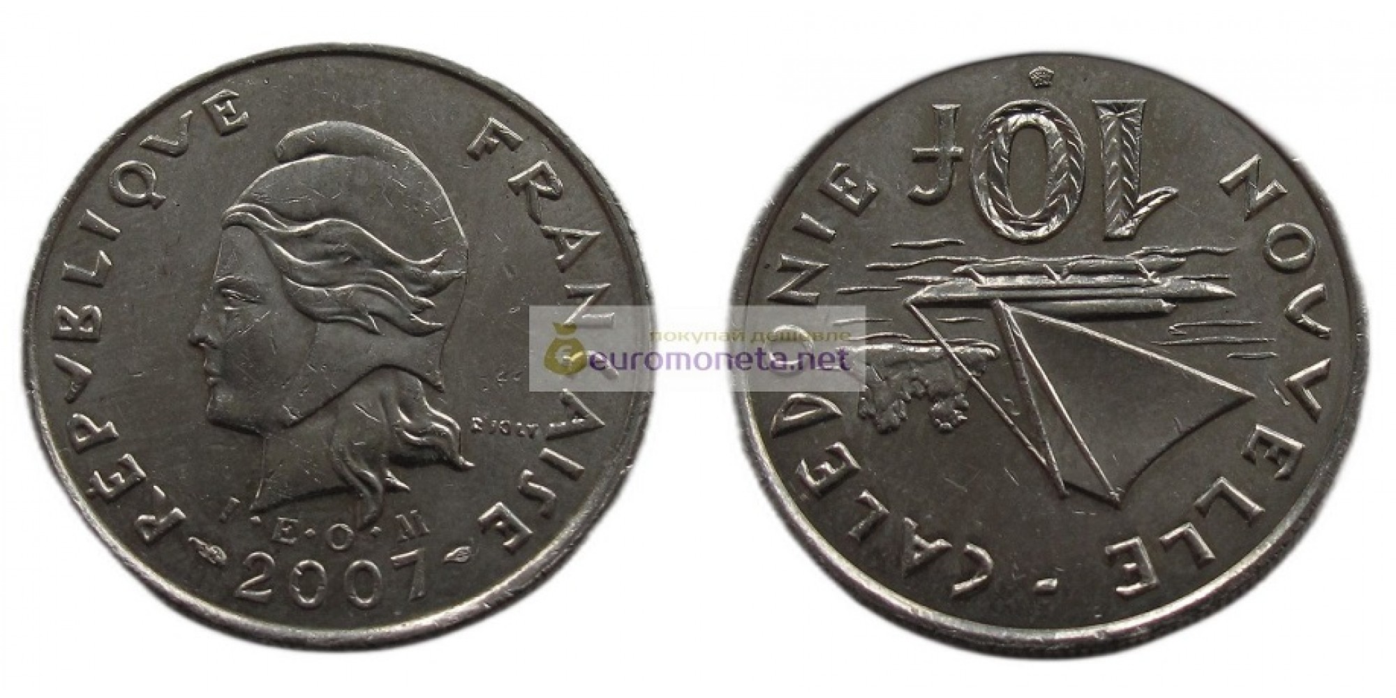 Заморское сообщество Франции - Новая Каледония 10 франков 2007 год
