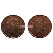 Остров Мэн 2 пенса 2009 год. Елизавета II