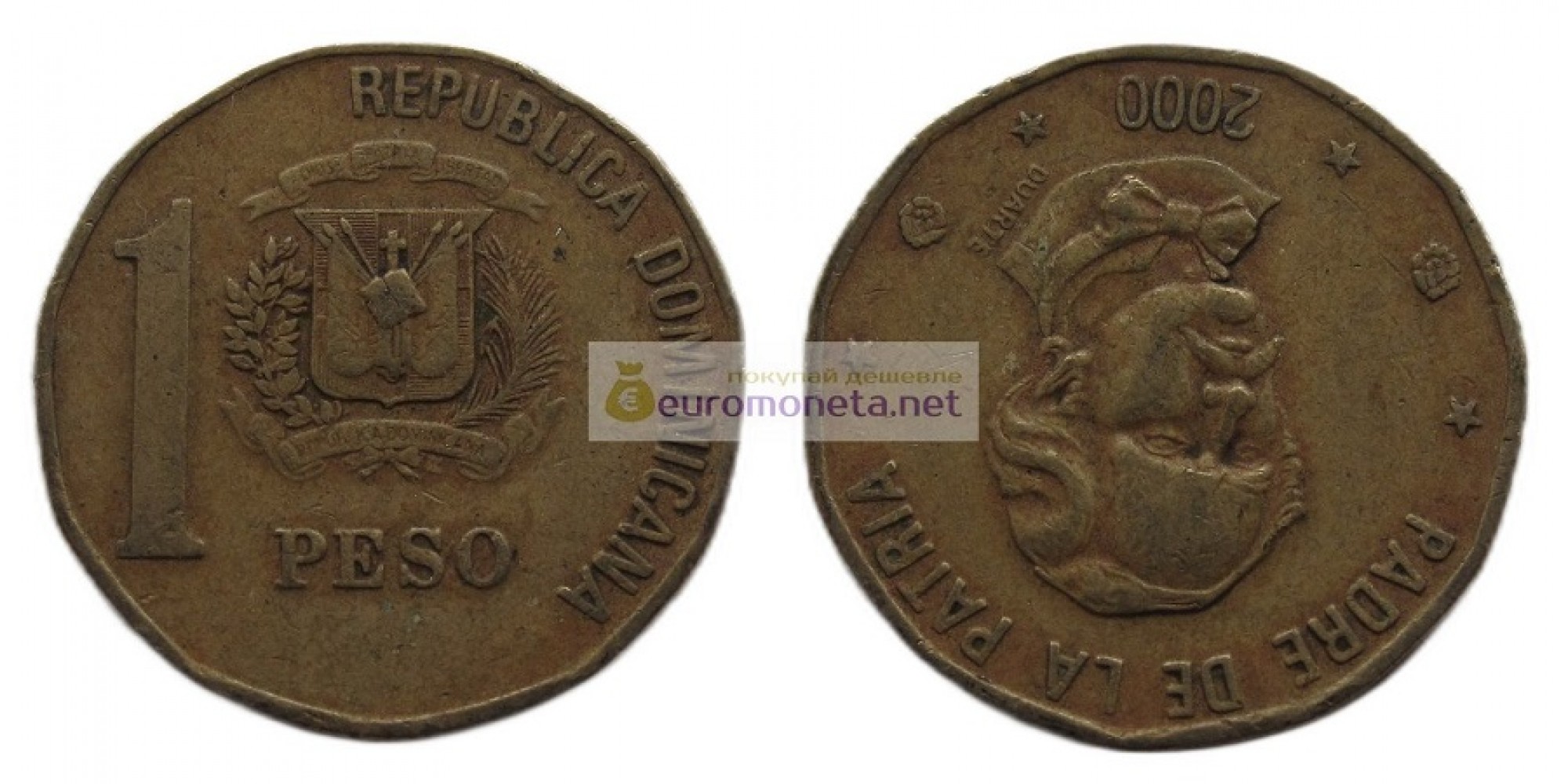 Доминиканская Республика (Доминикана) 1 песо 2000 год