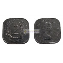 Восточные Карибы 2 цента 2000 год. Королева Елизавета II