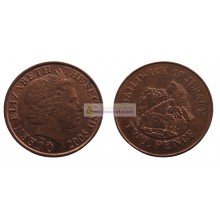 Джерси 2 пенса 2005 год Елизавета II Джерси 2 пенса 2005 год Елизавета II