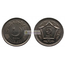 Пакистан 5 рупий 2004 год