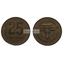 Аргентина 25 сентаво 1992 год