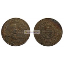 Республика Филиппины 5 песо 2002 год Республика Филиппины 5 песо 2002 год