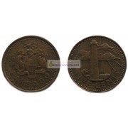 Барбадос 5 центов 2002 год. Королева Елизавета II
