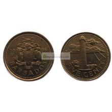 Барбадос 5 центов 2006 год. Королева Елизавета II