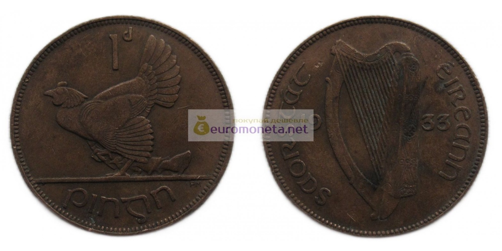 Ирландия (Ирландское Свободное государство) 1 пенни 1933 год