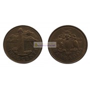 Барбадос 5 центов 2000 год. Королева Елизавета II