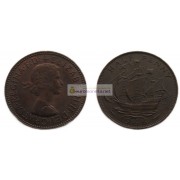 Великобритания 1/2 пенни (полпенни) 1966 год. Королева Елизавета II