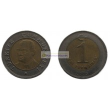 Турция 1 новая лира 2005 год Турция 1 новая лира 2005 год