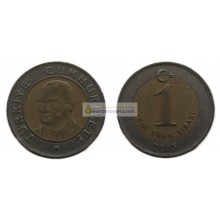 Турция 1 новая лира 2005 год Турция 1 новая лира 2005 год