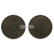 Республика Кипр 20 центов 1998 год
