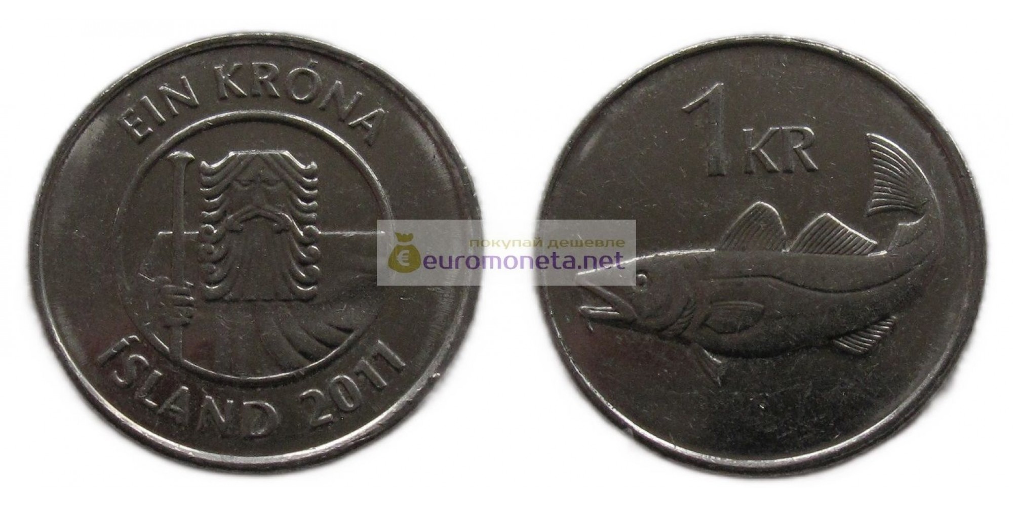 Республика Исландия 1 крона 2011 год 