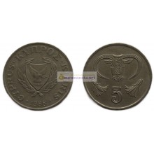 Кипр 5 центов 1988 год