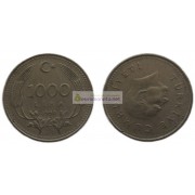Турция 1000 лир 1990 год
