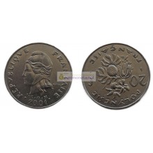Французская Полинезия 20 франков 2001 год