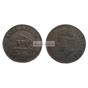 Британская Восточная Африка 1 шиллинг 1949 год. Король Георг VI