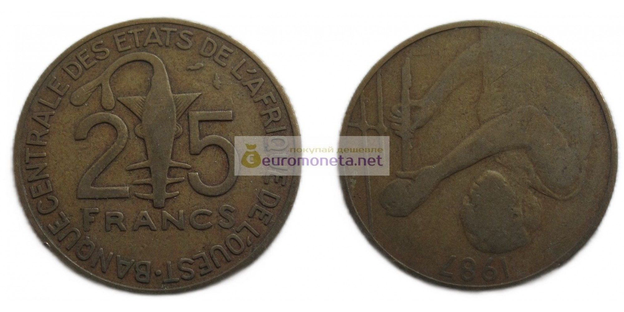 Западная Африка (BCEAO) 25 франков 1987 год. 