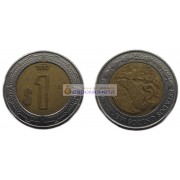 Мексика 1 песо 1997 год. биметалл