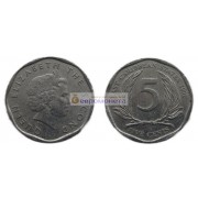 Восточные Карибы 5 центов 2002 год. Королева Елизавета II