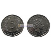Восточные Карибы 5 центов 2015 год. Королева Елизавета II