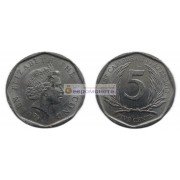 Восточные Карибы 5 центов 2010 год. Королева Елизавета II