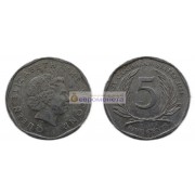 Восточные Карибы 5 центов 2004 год. Королева Елизавета II