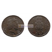 Новая Зеландия 20 центов 2008 год. Королева Елизавета II