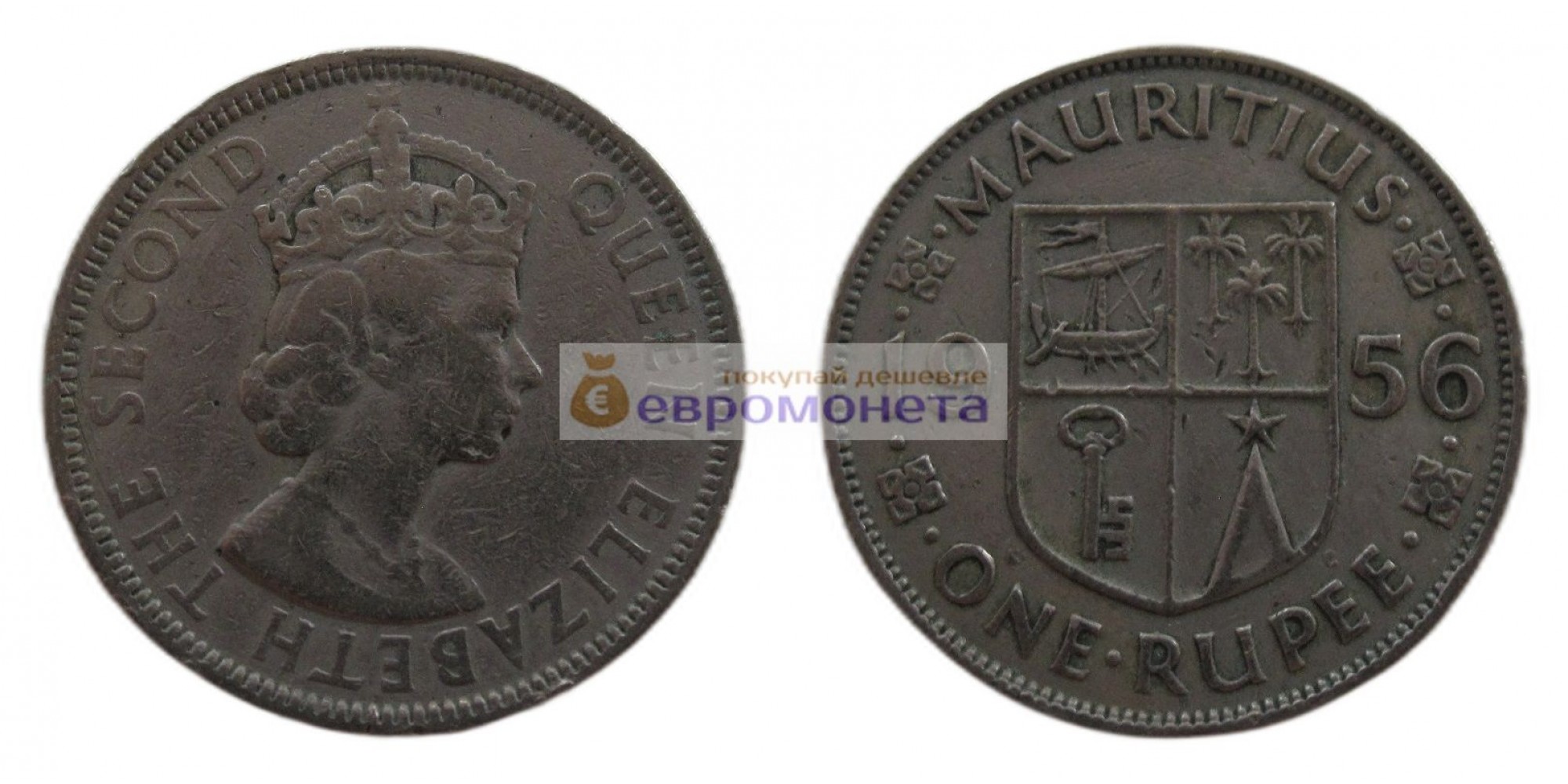Республика Маврикий 1 рупия 1956 год 